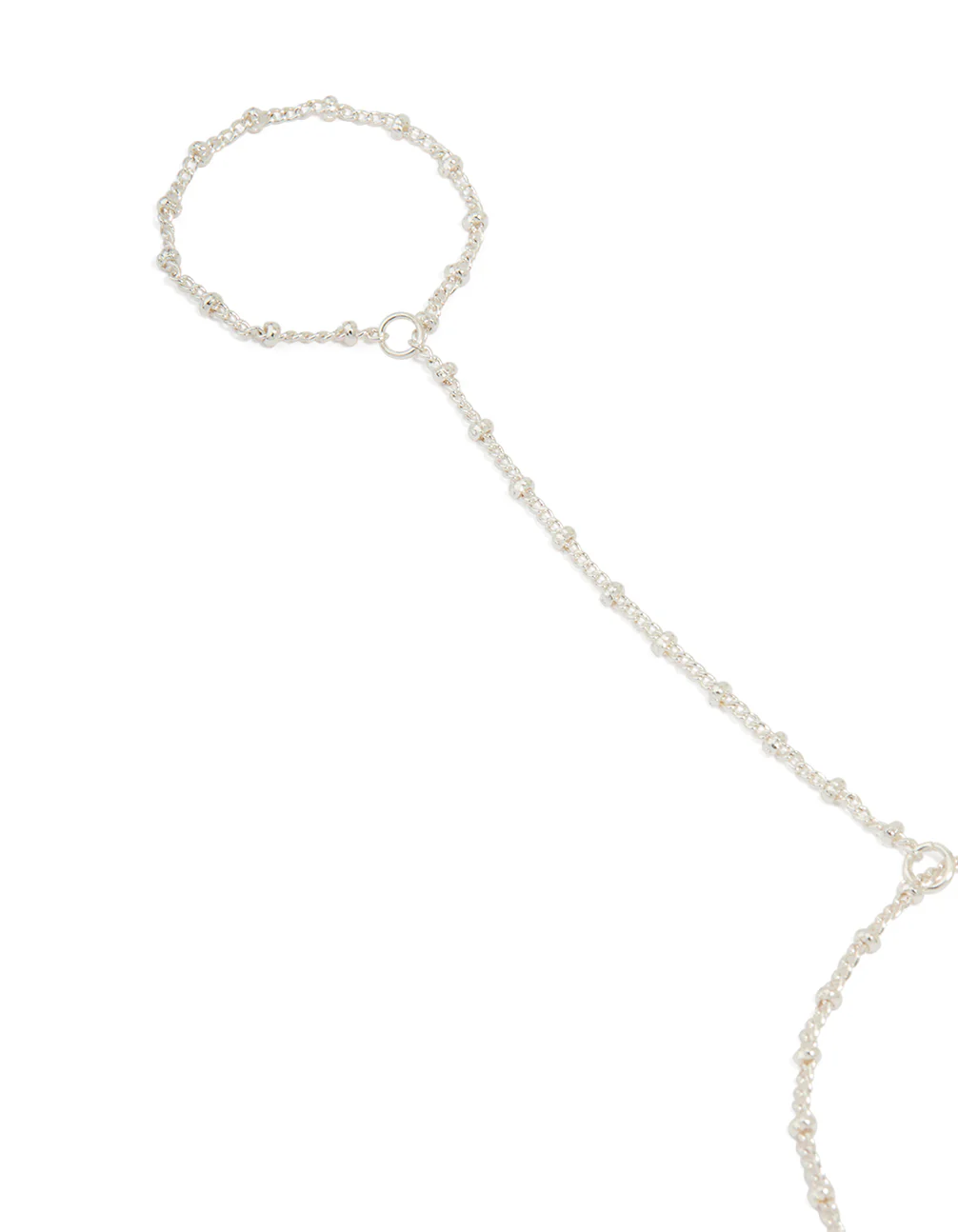 Silver Dainty Ball Hand Chain - Image 2