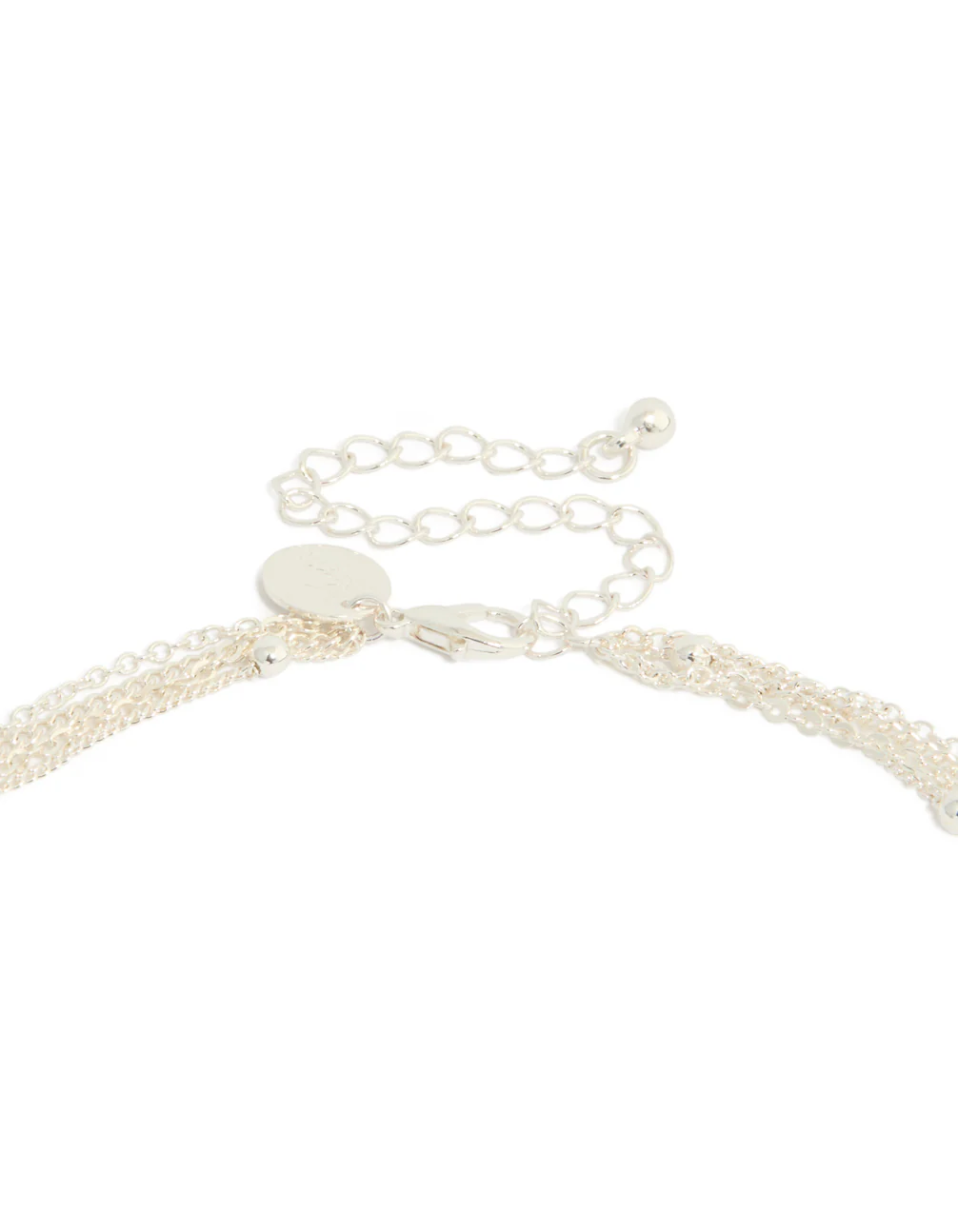 Silver Diamante Celestial Multi Pearl Layered Y-Necklace - Image 3