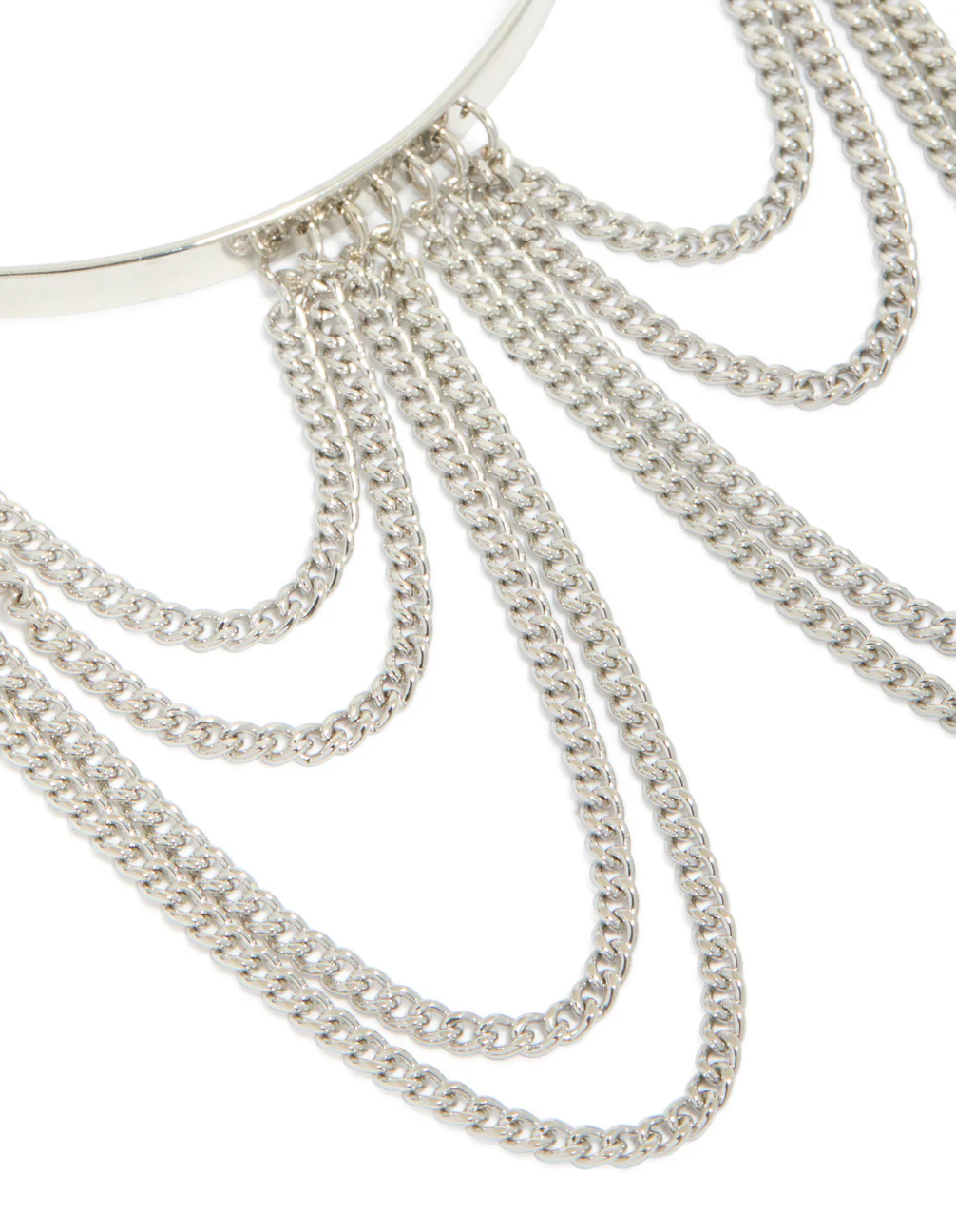 Silver Diamante Chains Drop Arm Cuff - Image 2