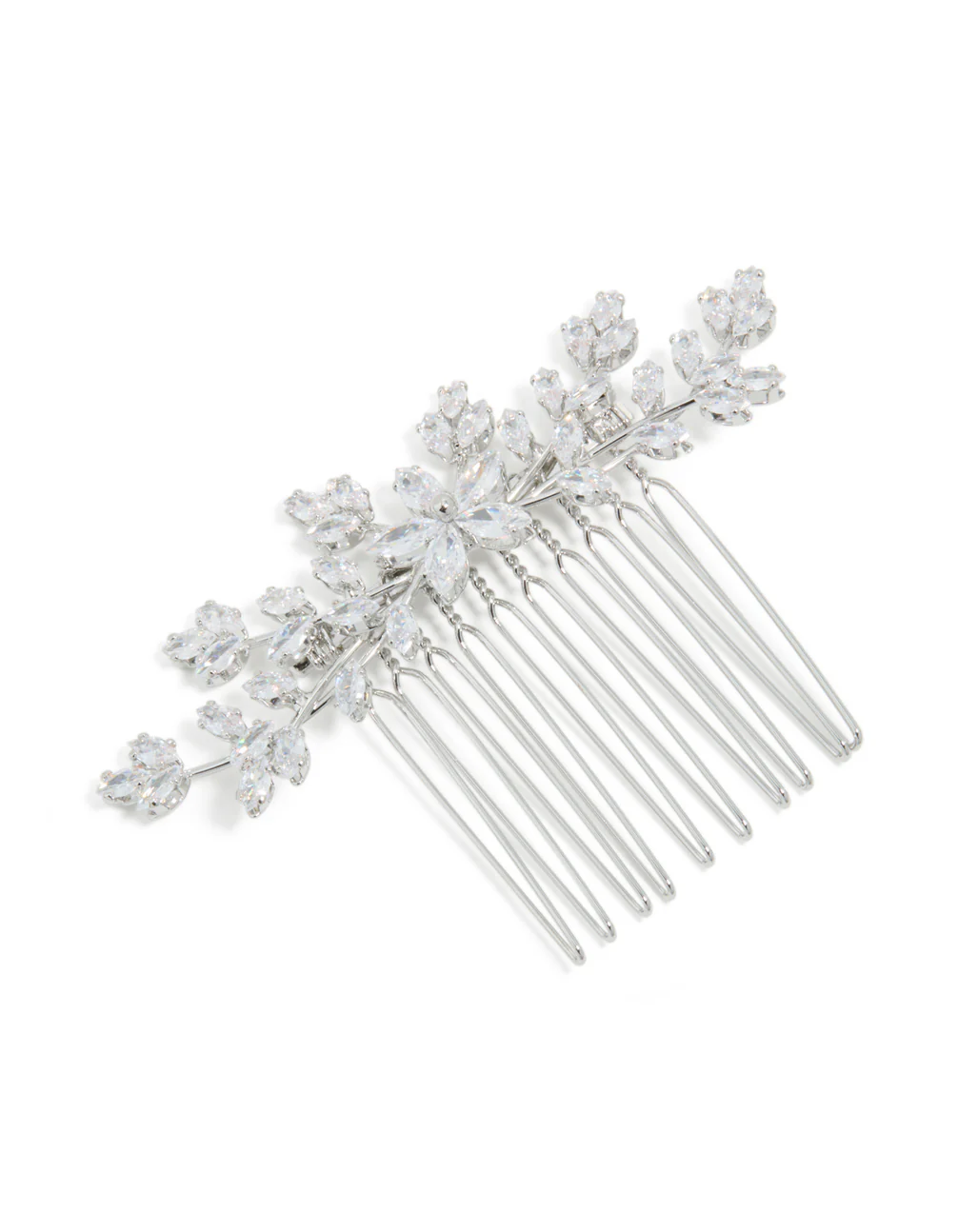 Silver Diamante Dainty Peta Hairl Comb