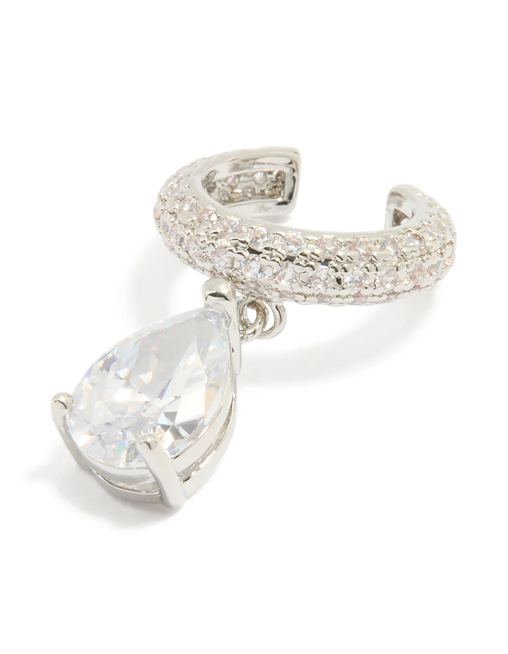 Silver Diamante Ear Cuff
