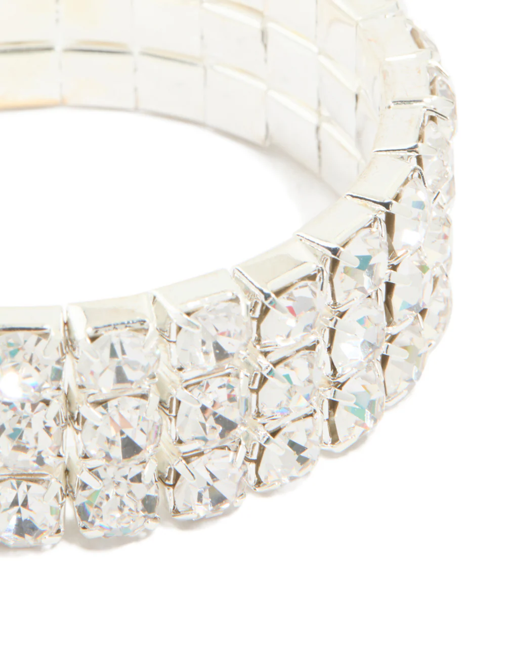 Silver Diamante Statement Bracelet - Image 4