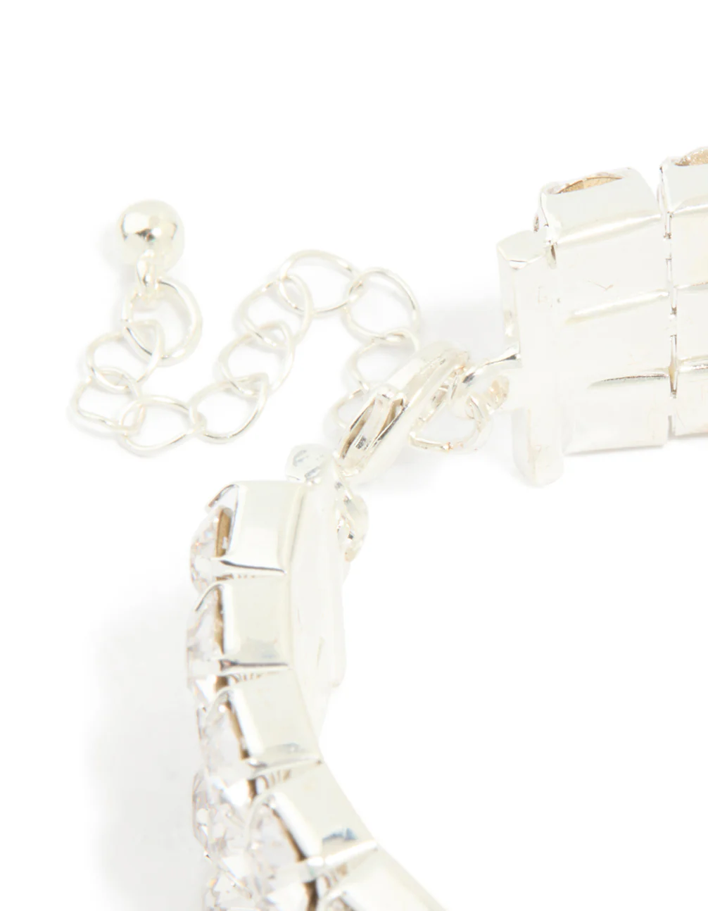 Silver Diamante Statement Bracelet - Image 5