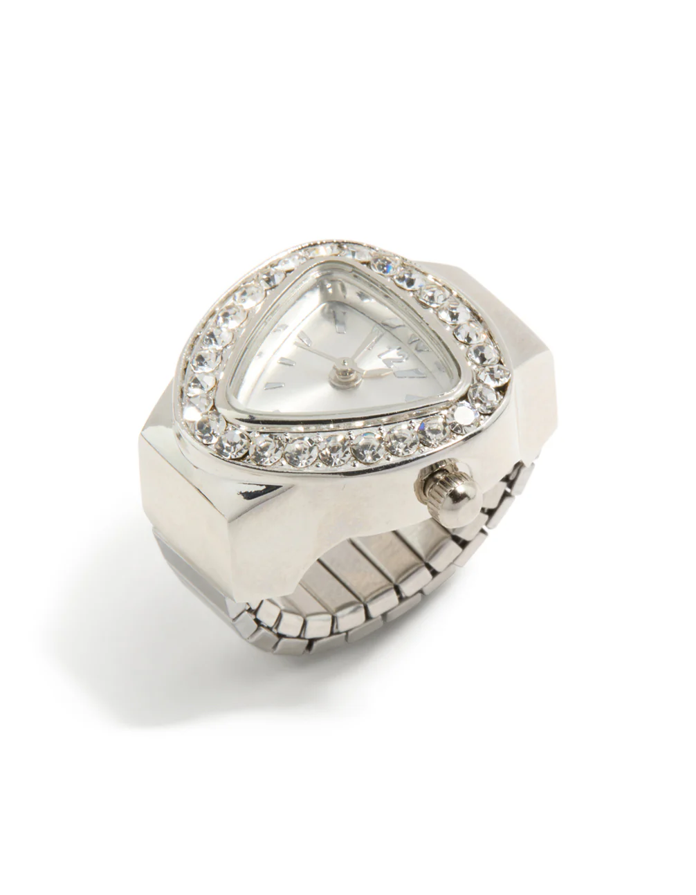 Silver Diamante Watch Ring - Image 3