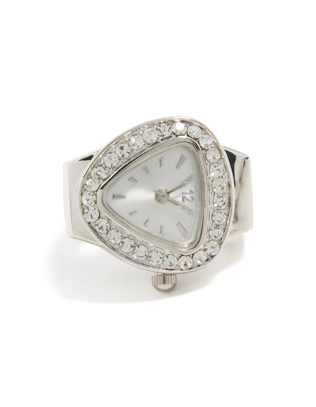 Silver Diamante Watch Ring - Image 4