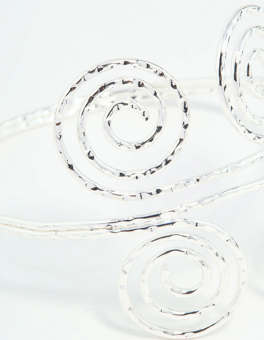 Silver Double Swirl Arm Cuff - Image 2
