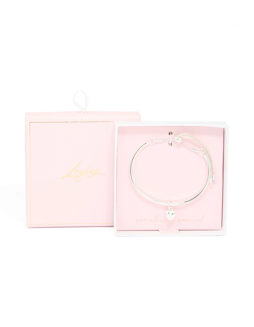 Silver Heart Toggle Bangle - Image 3