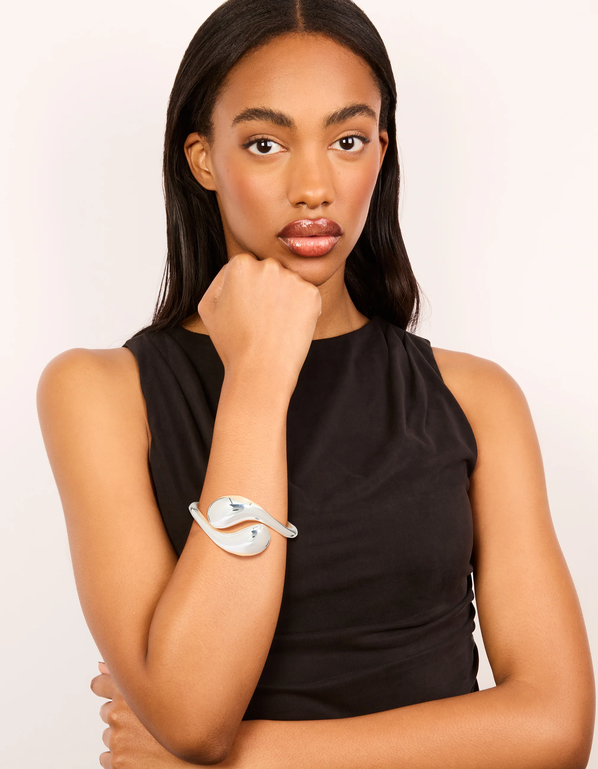 Silver Large Yin Yang Bangle - Image 3