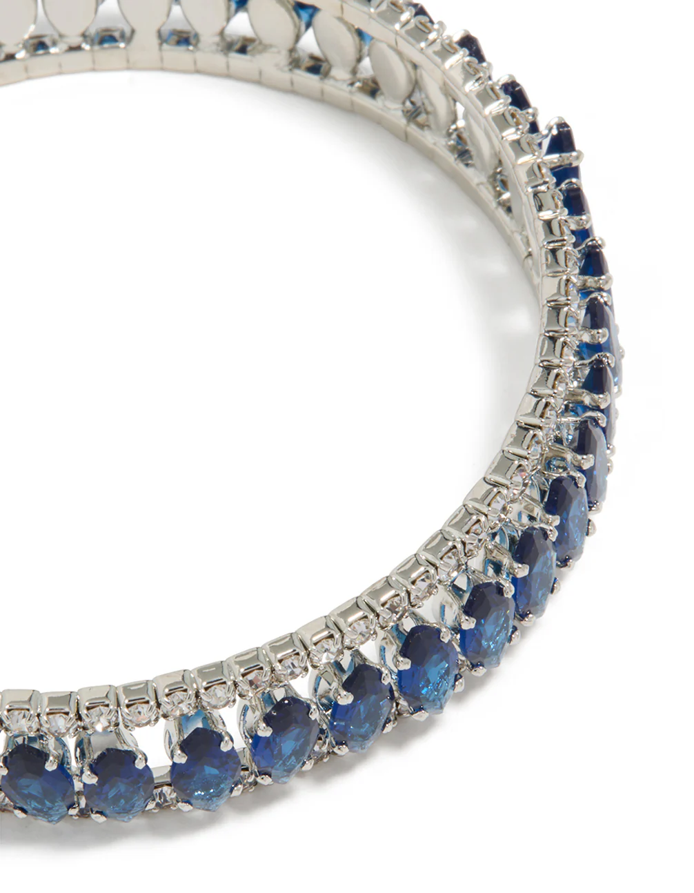 Silver Mini Blue Diamantes Wrist Cuff - Image 4