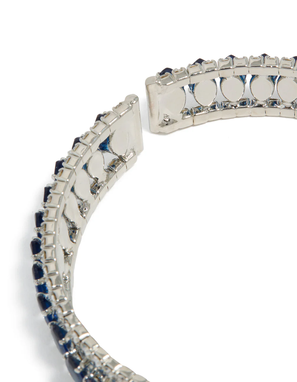 Silver Mini Blue Diamantes Wrist Cuff - Image 5