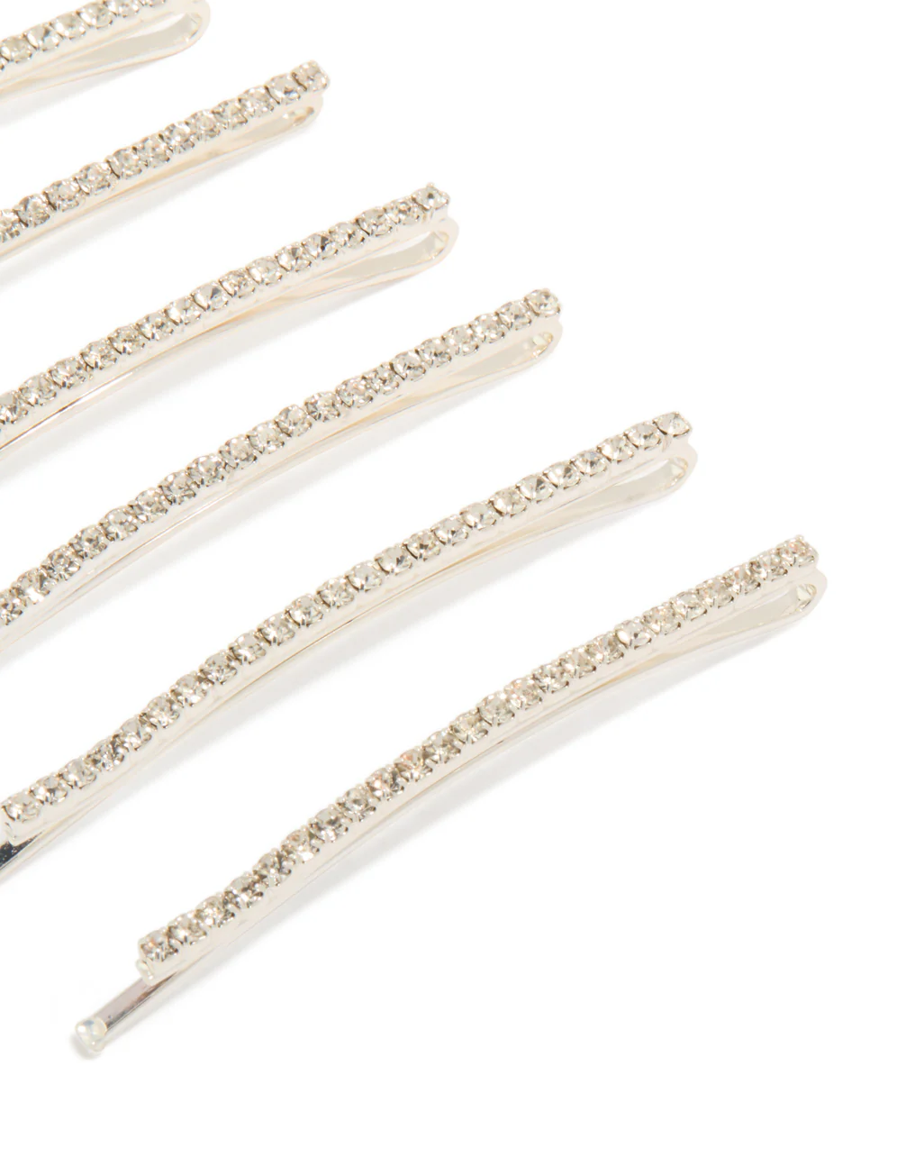 Silver Mini Diamante Pins 6-Pack - Image 3