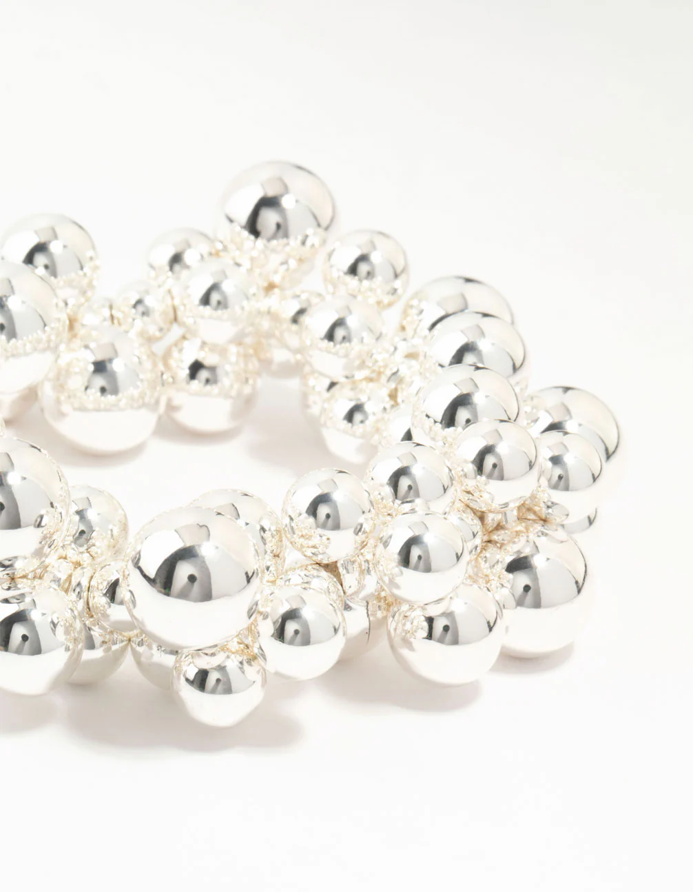 Silver Mixed Bubble Stretch Bracelet - Image 2