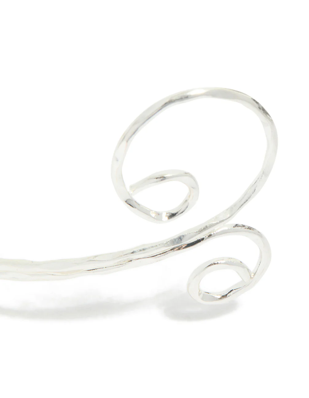 Silver Open Swirl Arm Cuff - Image 2
