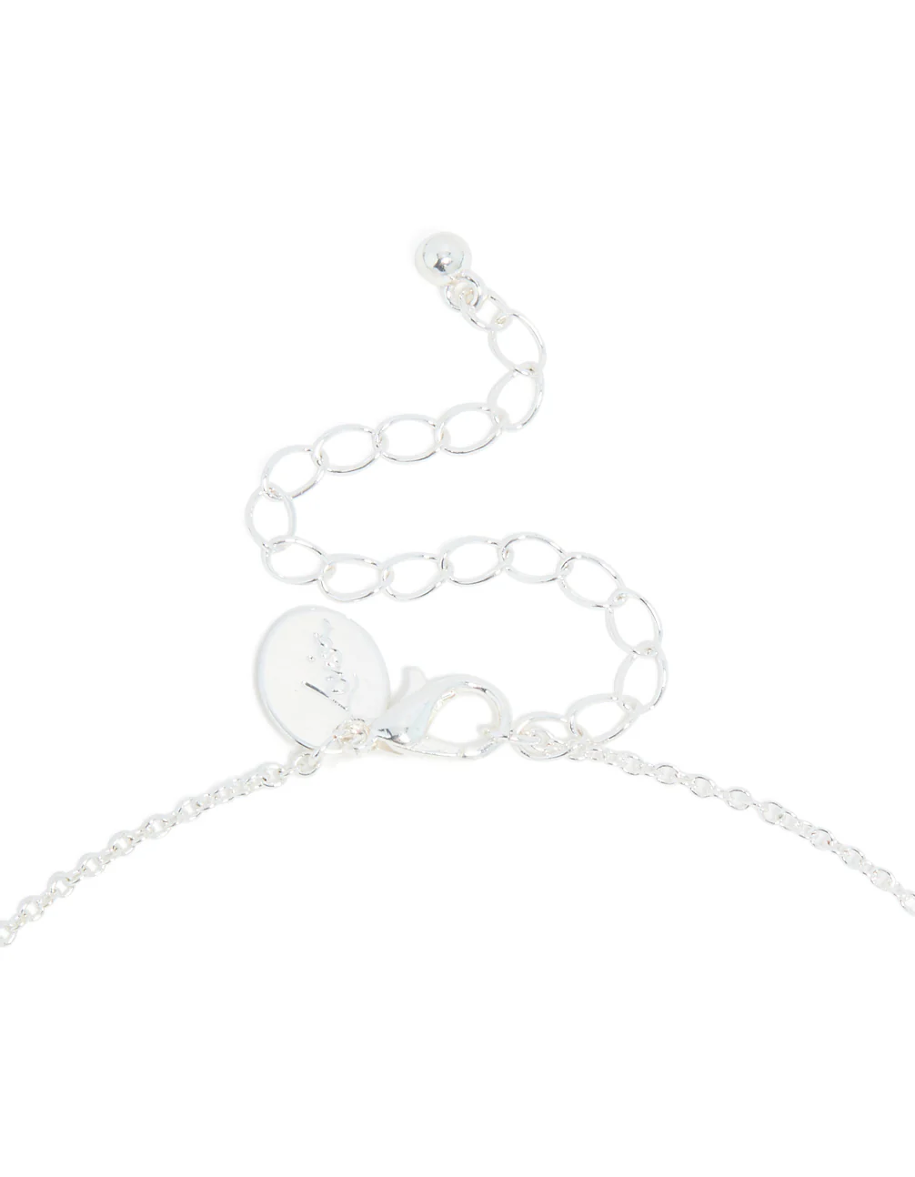 Silver Plated Cubic Zirconia Flower Centre Pendant Necklace - Image 3