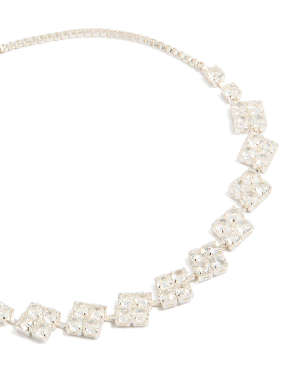 Silver Plated Cubic Zirconia Flower Detail Toggle Bracelet - Image 2