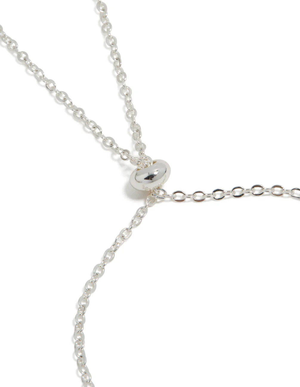 Silver Plated Cubic Zirconia Pearl Centre Pendant Necklace - Image 5