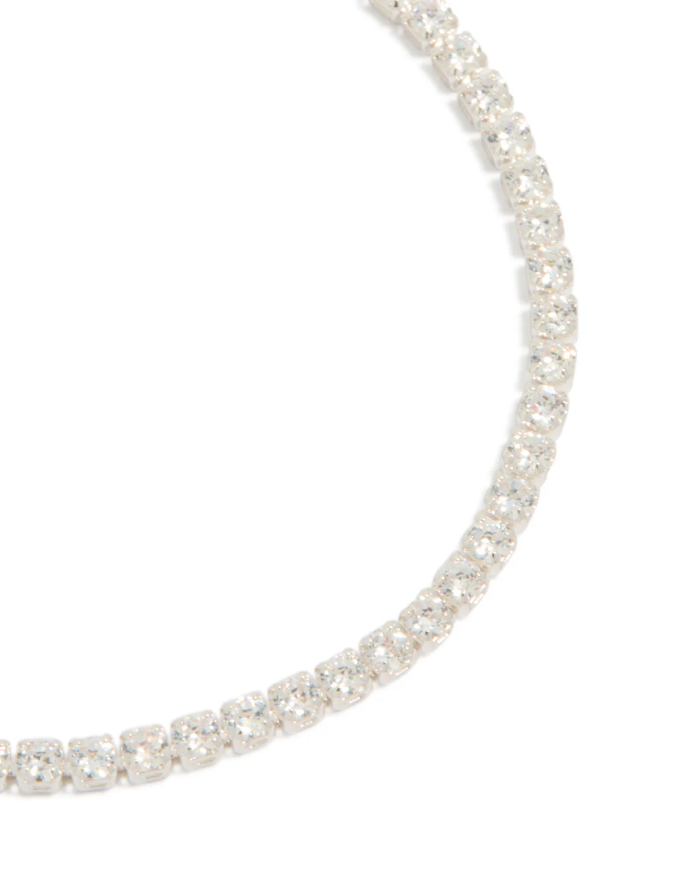 Silver Plated Cubic Zirconia Small Square Tennis Bracelet - Image 4