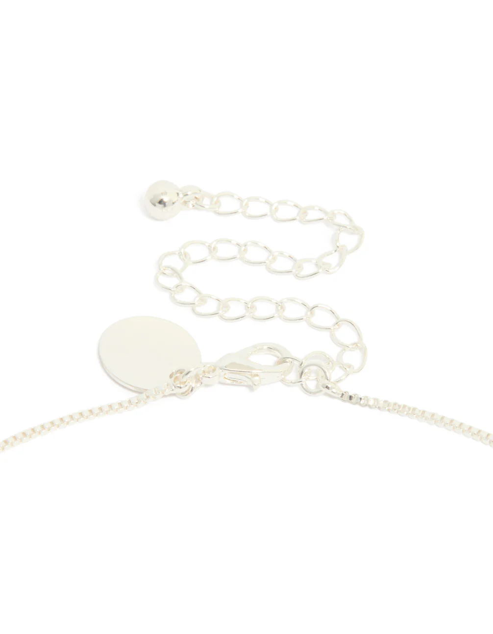 Silver Plated Diamante Cross Fine Chain Necklace - Image 5