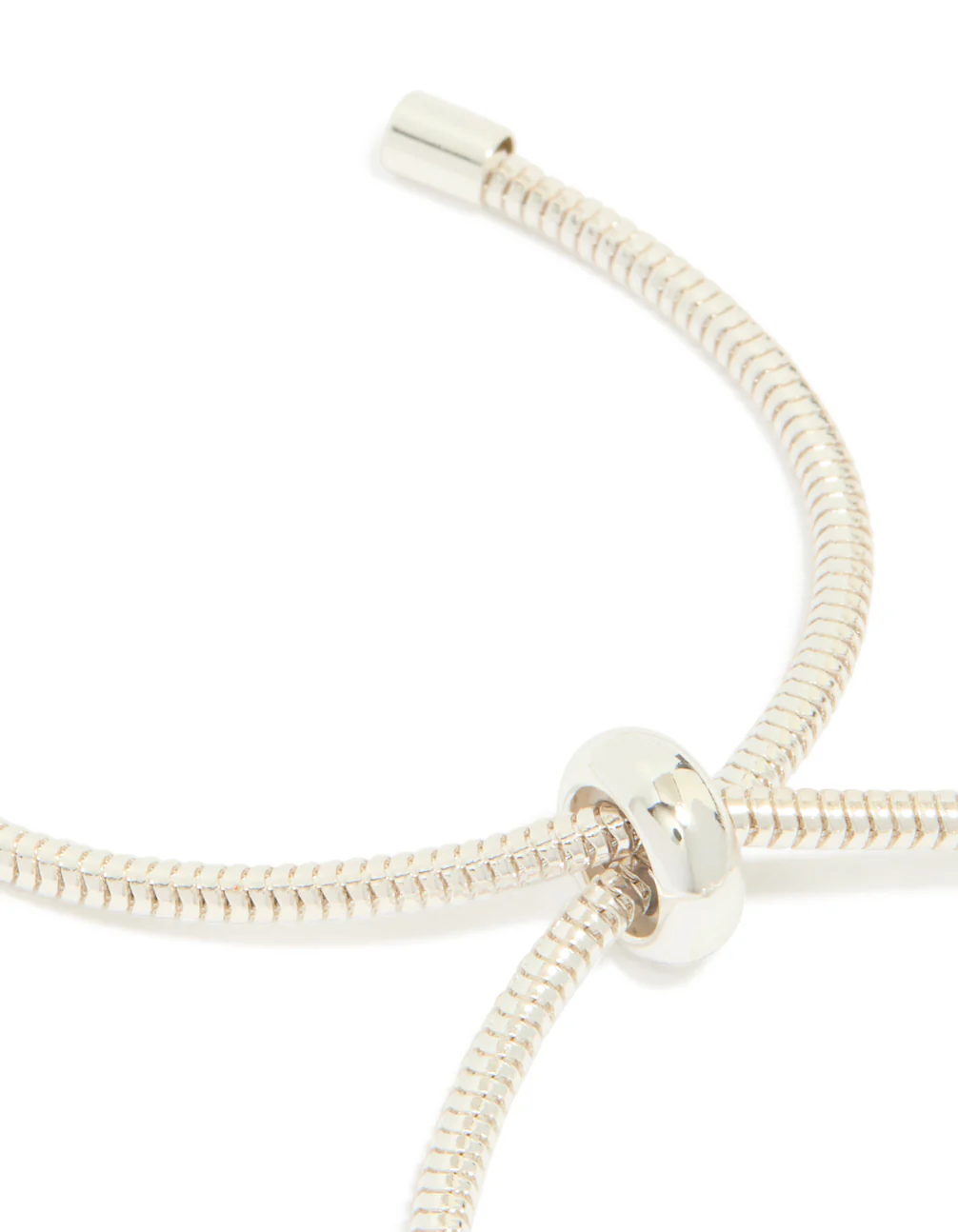 Silver Plated Diamante Heart Rondell Charms Toggle Bracelet - Image 5