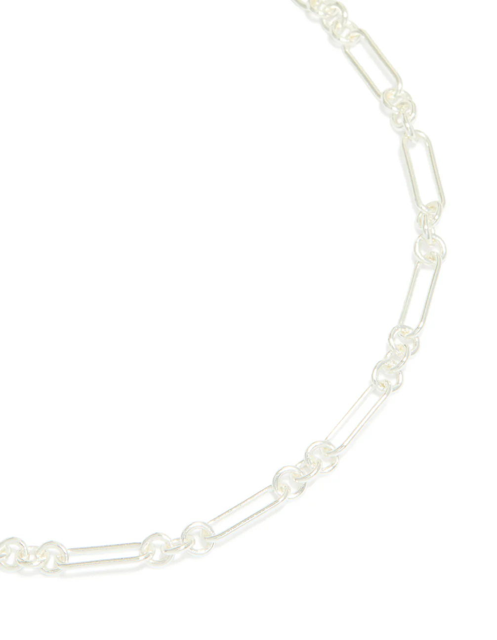 Silver Plated Long Figaro Chain Necklace - Image 2