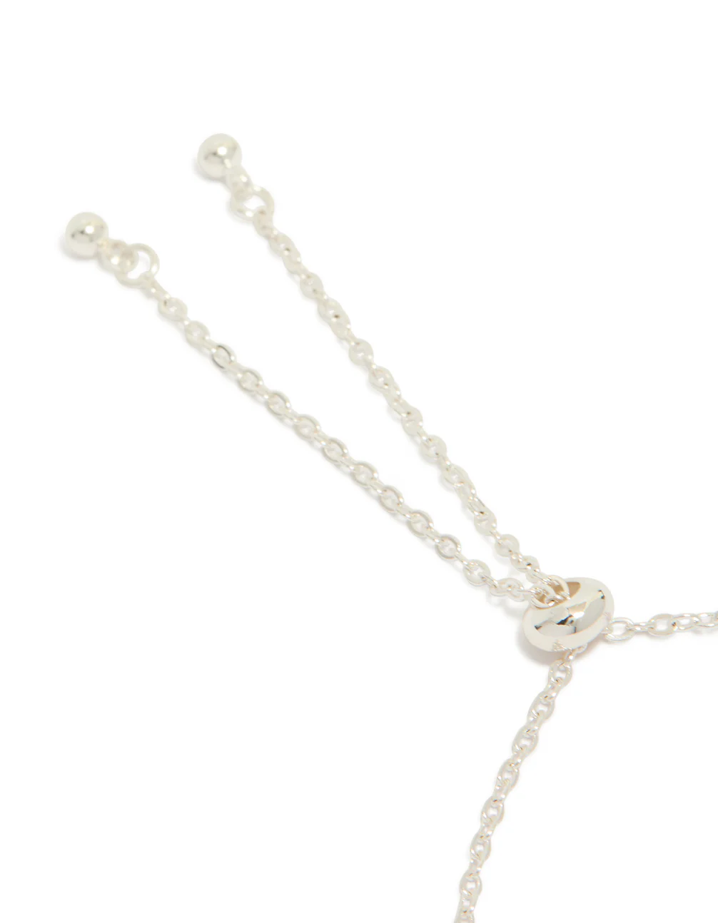 Silver Plated Oval Cubic Zirconia Charms Oval Toggle Bracelet - Image 5