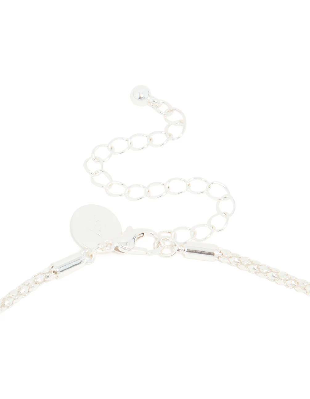 Silver Plated Pearl Twisted Chain Adjustable Toggle Necklace - Image 3