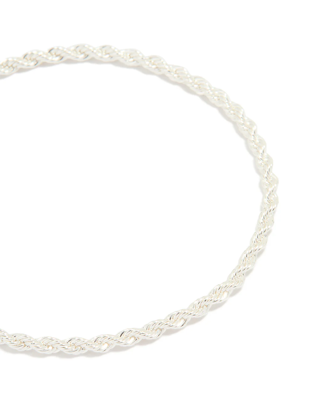 Silver Plated Simple Rope Toggle Bracelet - Image 2