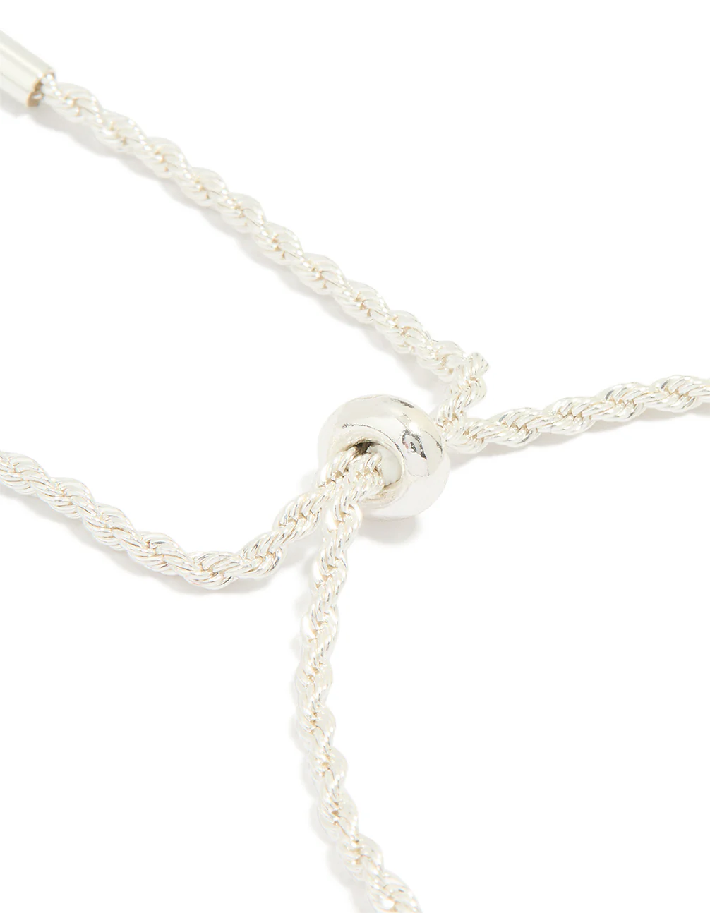 Silver Plated Simple Rope Toggle Bracelet - Image 3