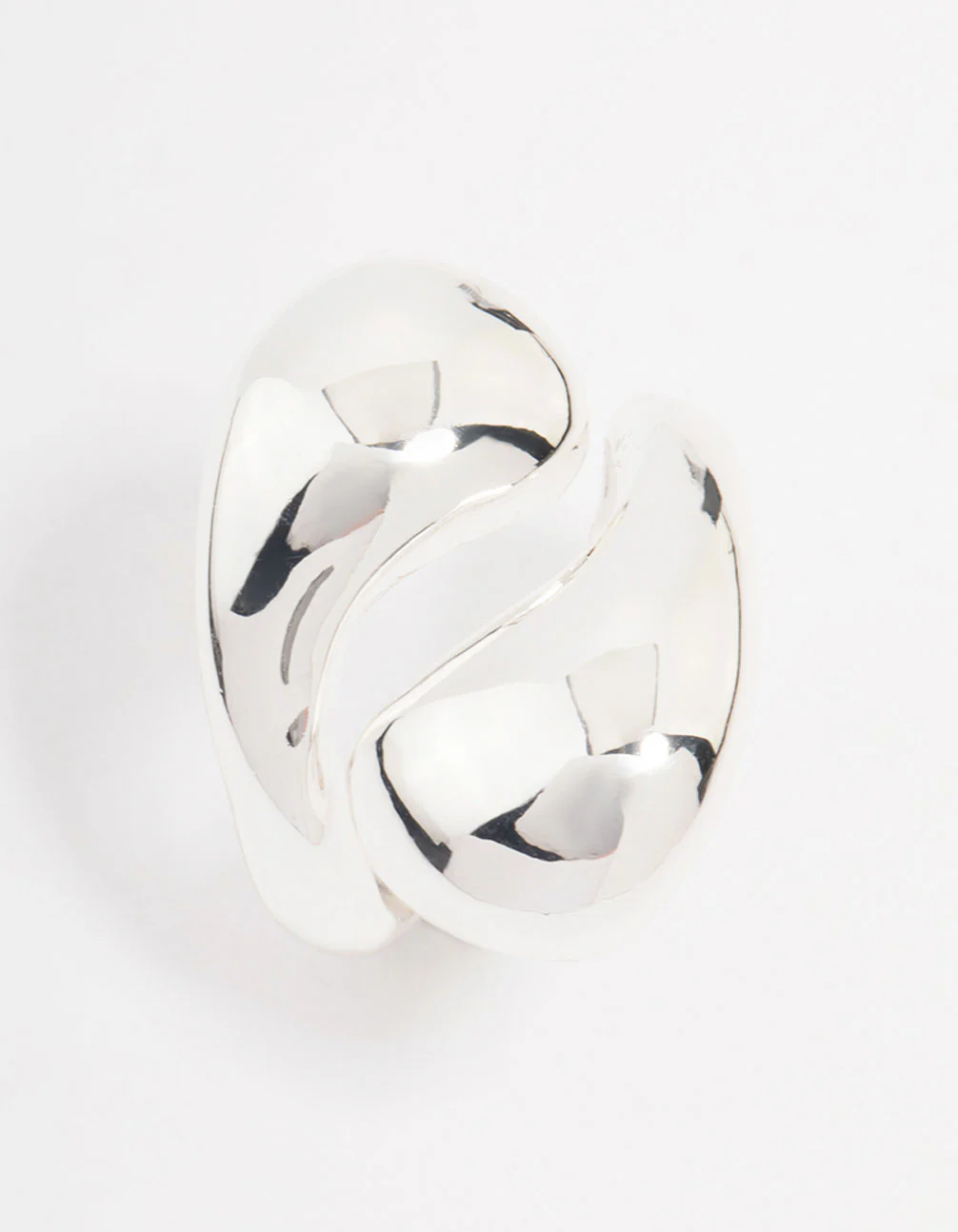 Silver Plated Stacked Swirl Ring - Image 2