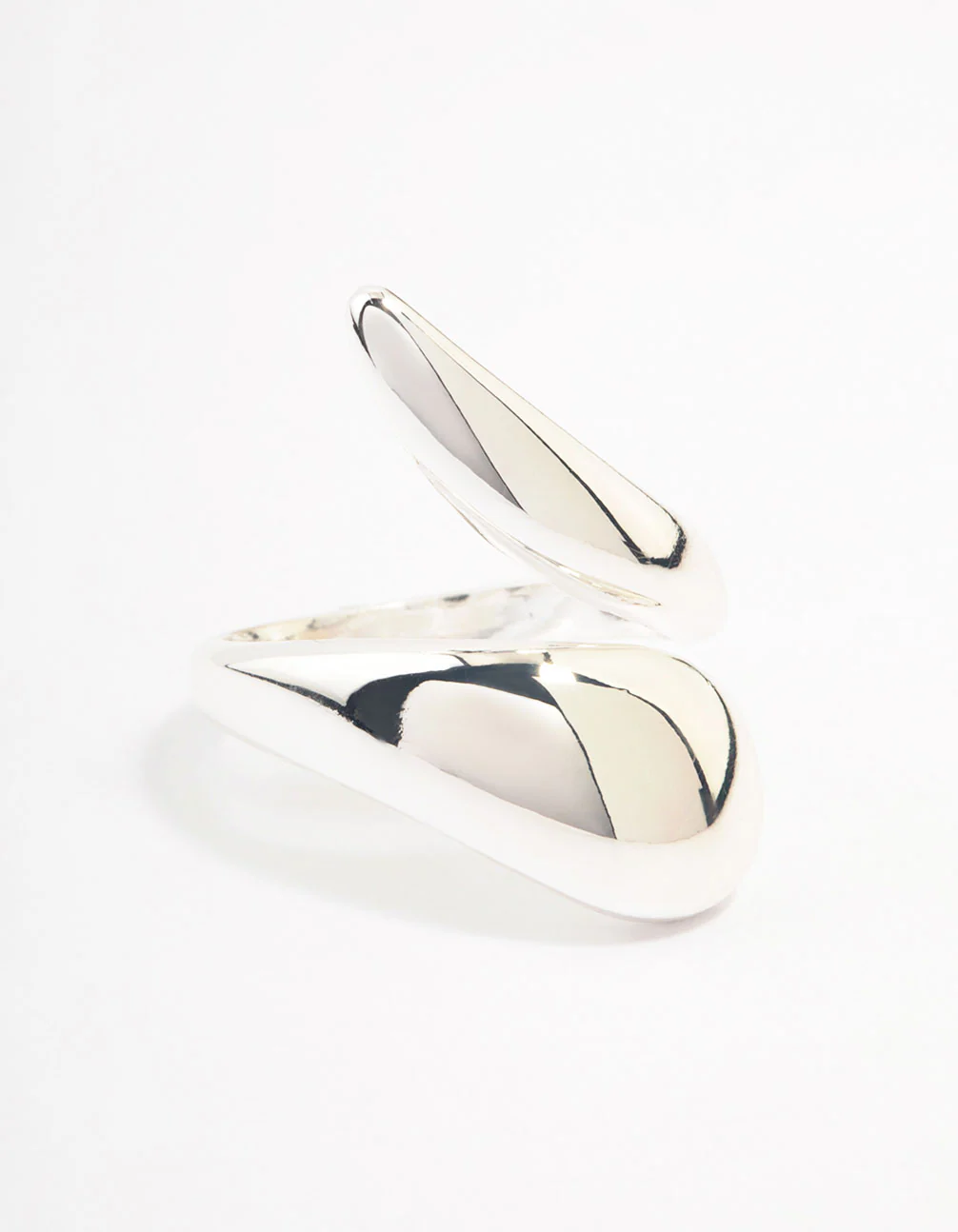 Silver Pointed Swoop Ring
