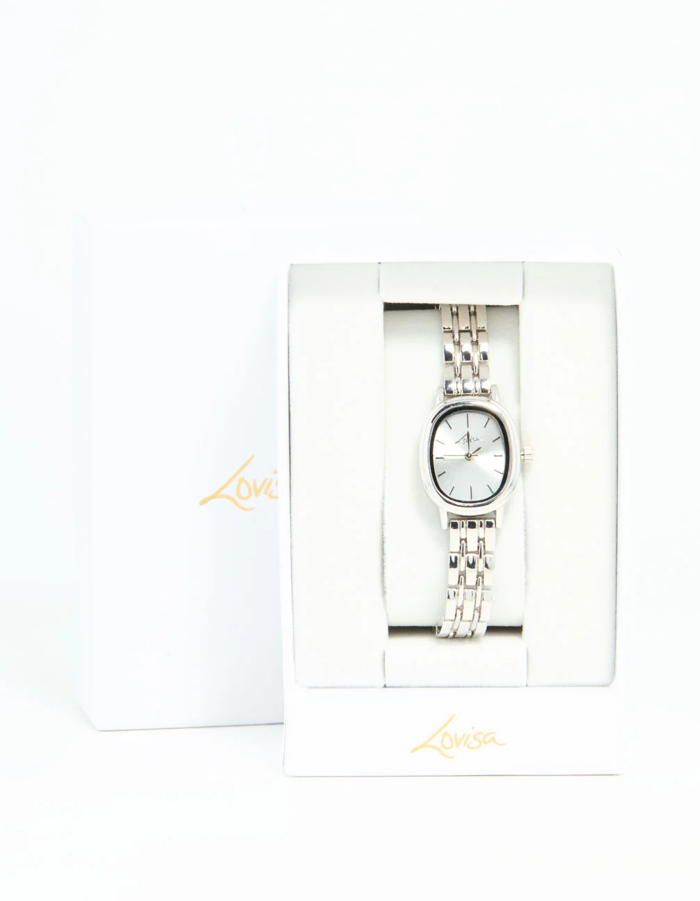 Silver Small Oval Watch - Image 3