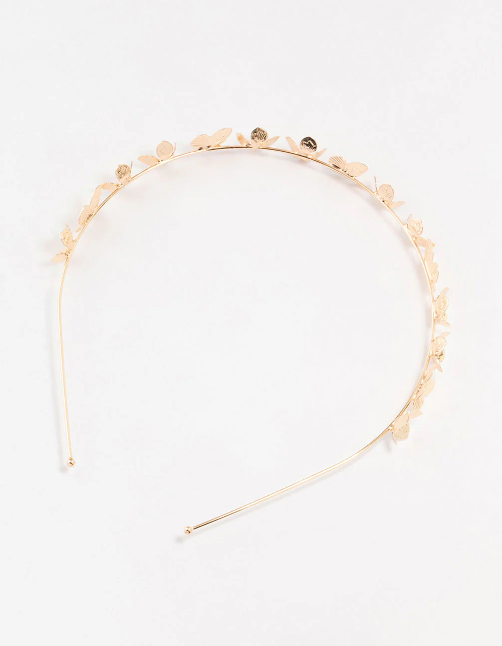 Small Gold Flower Butterfly Headband - Image 3