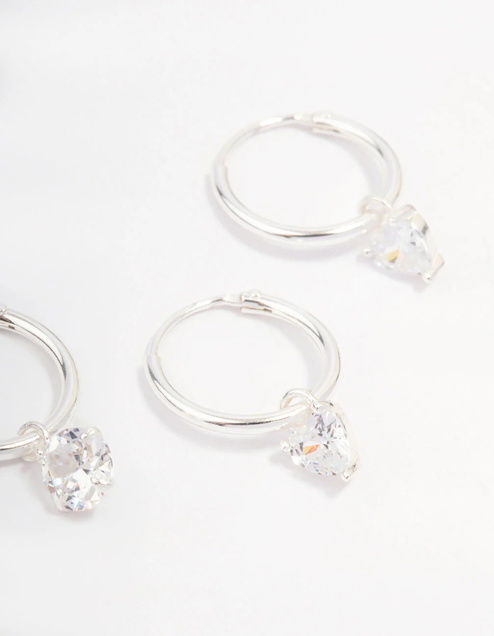 Sterling Silver Cubic Zirconia Hoop Earring Pack - Image 3