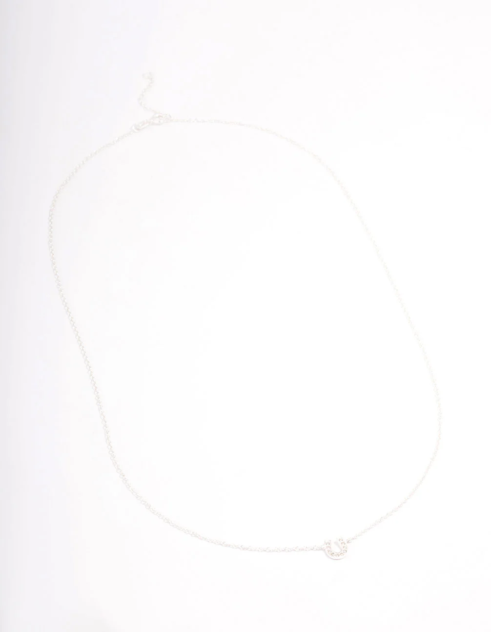 Sterling Silver Horseshoe Pendant Necklace - Image 3