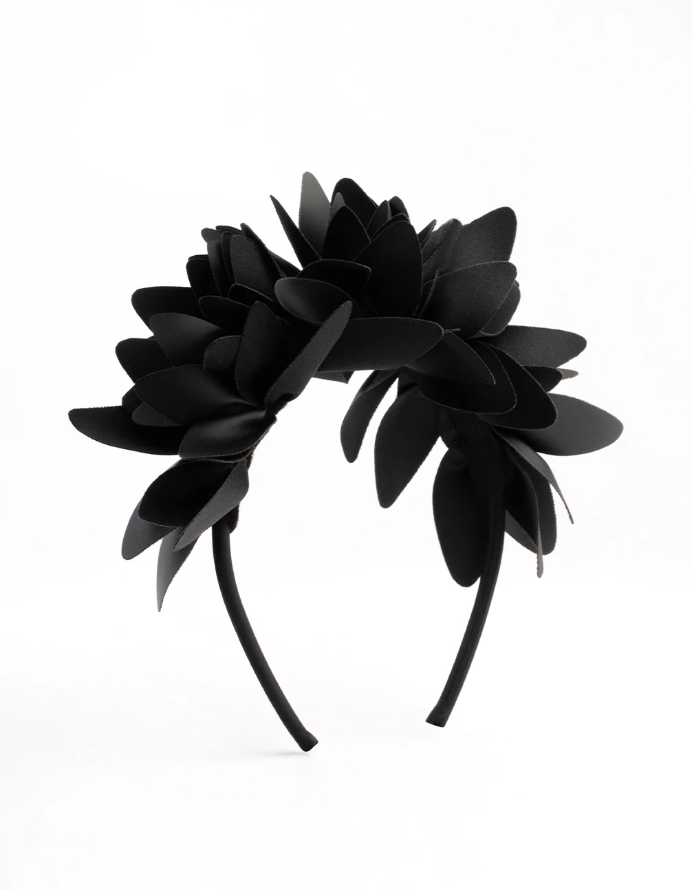 Black Petal Statement Headband - Image 2