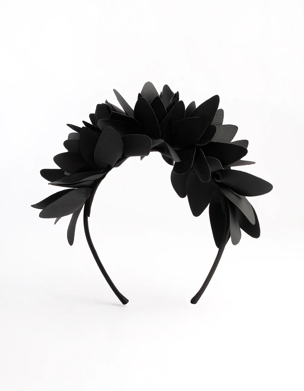 Black Petal Statement Headband - Image 5