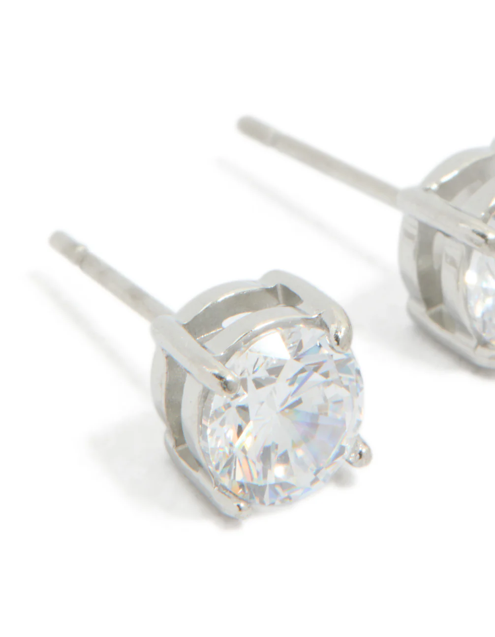Stainless Steel 6mm Prism Stud Earrings - Image 4