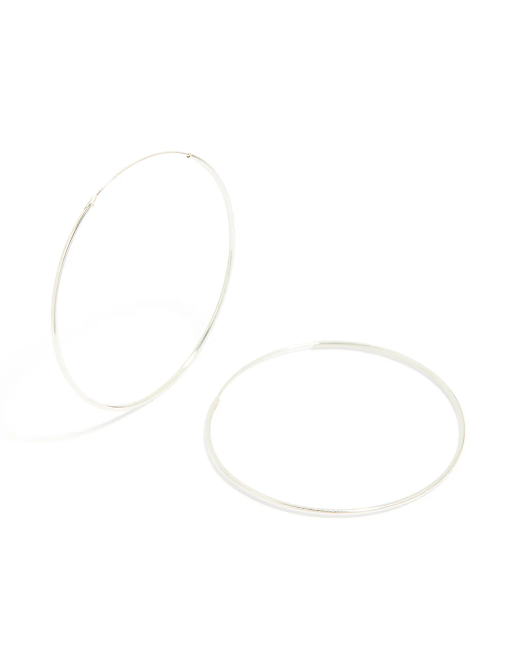 Sterling Silver 50Mm Hoop