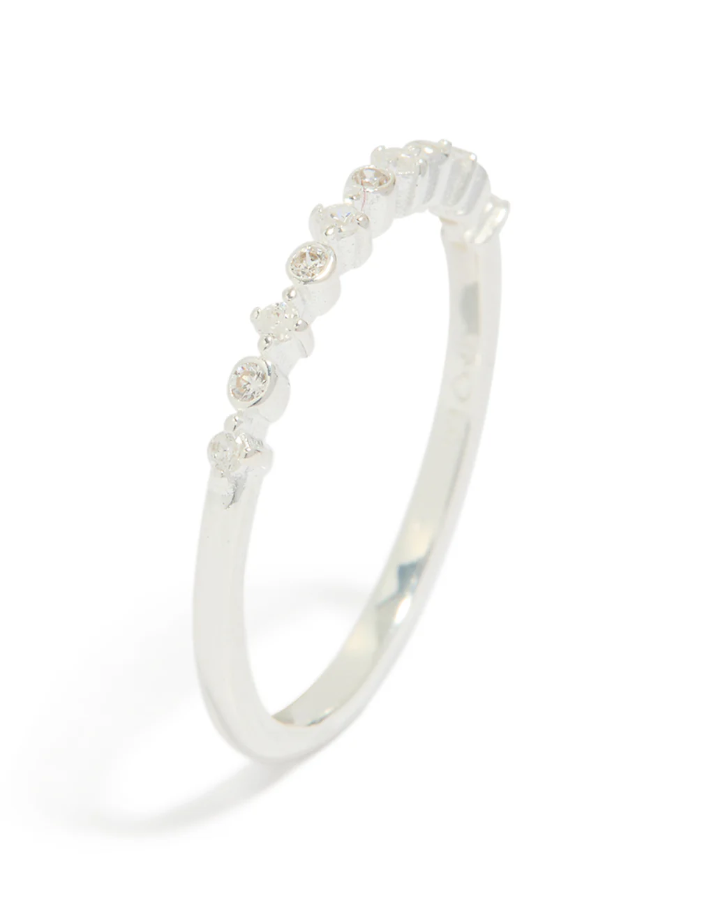 Sterling Silver Circle Pave Ring - Image 3