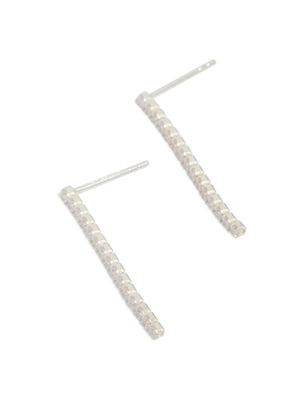 Sterling Silver Cubic Zirconia Drop Earrings - Image 2