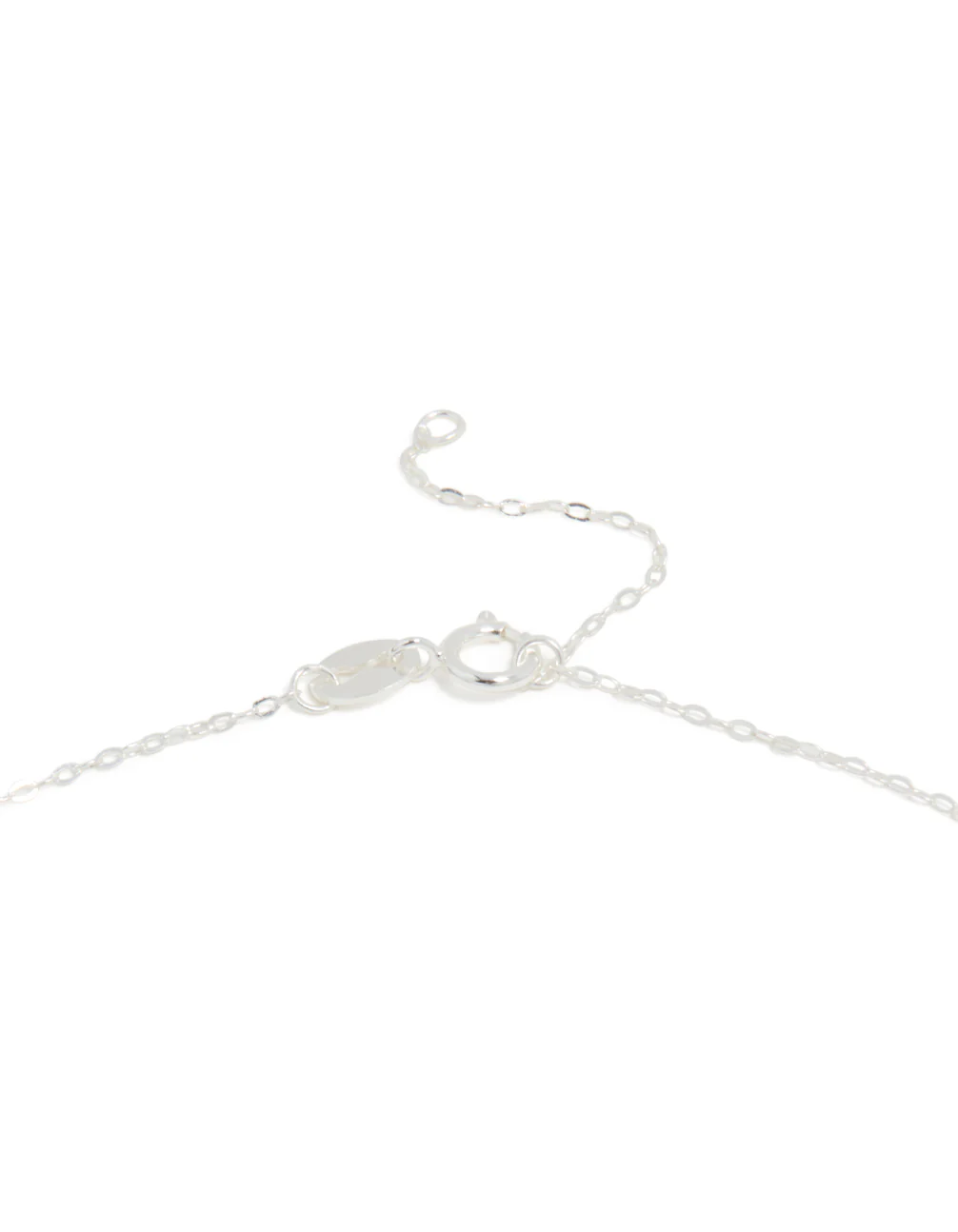 Sterling Silver Cubic Zirconia Knot Bar Necklace - Image 5