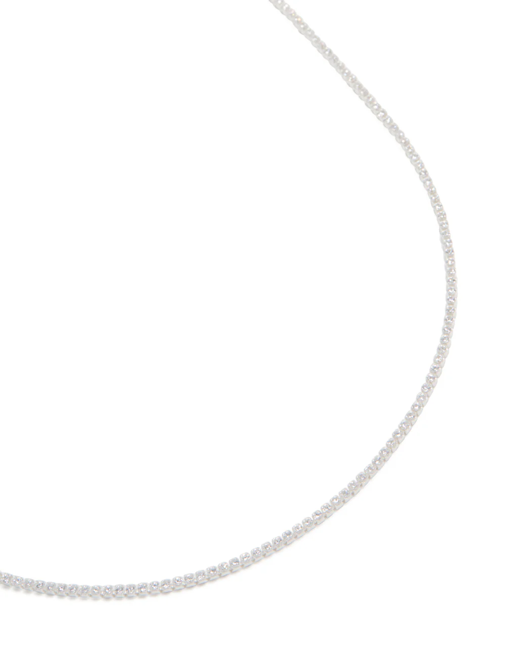Sterling Silver Cubic Zirconia Tennis Necklace - Image 2