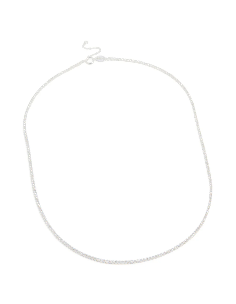 Sterling Silver Cubic Zirconia Tennis Necklace - Image 4