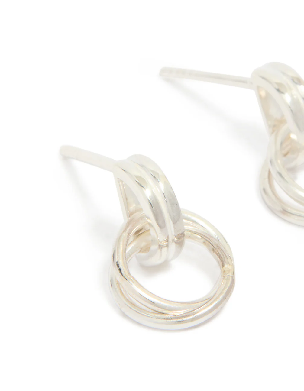 Sterling Silver Doorknocker Stud Earrings - Image 4