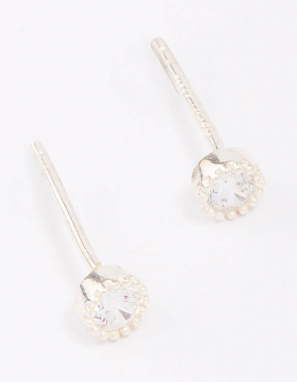 Sterling Silver Encased Round Stud Earrings