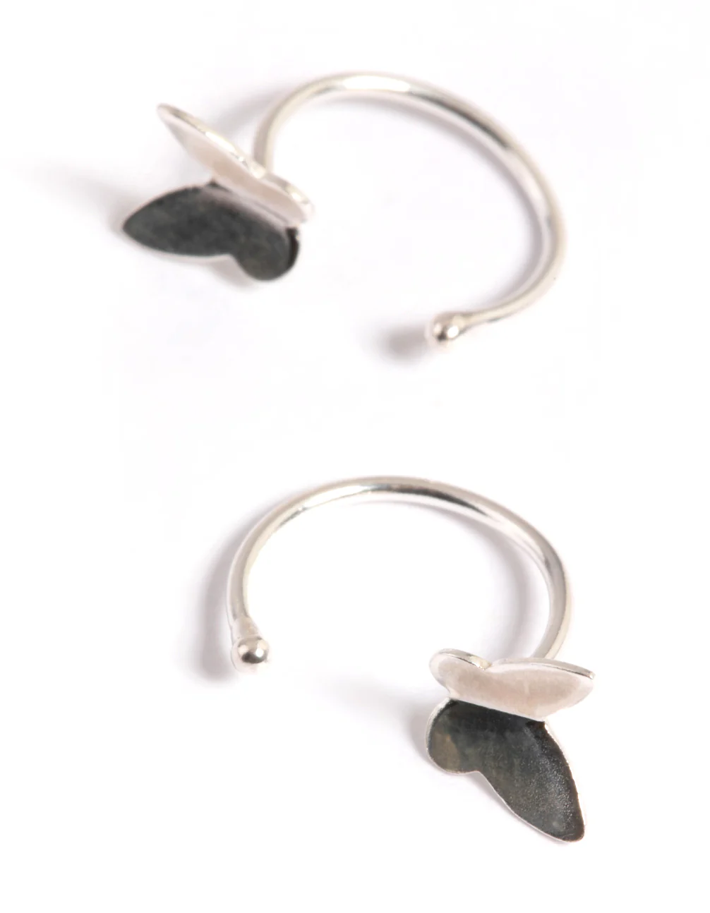 Sterling Silver Butterfly Jacket Earrings - Image 3