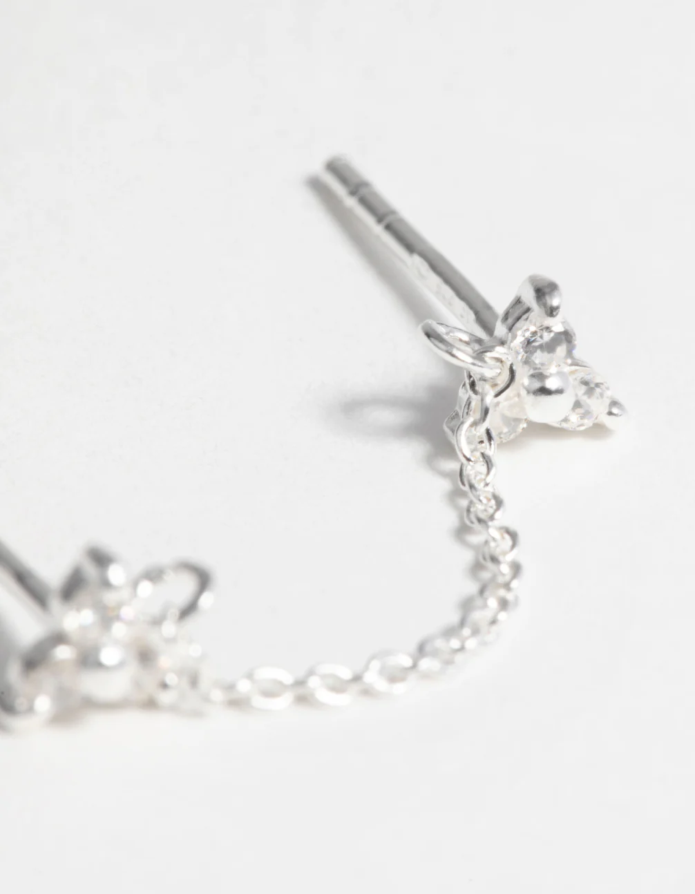 Sterling Silver Flower Stud Earrings - Image 4
