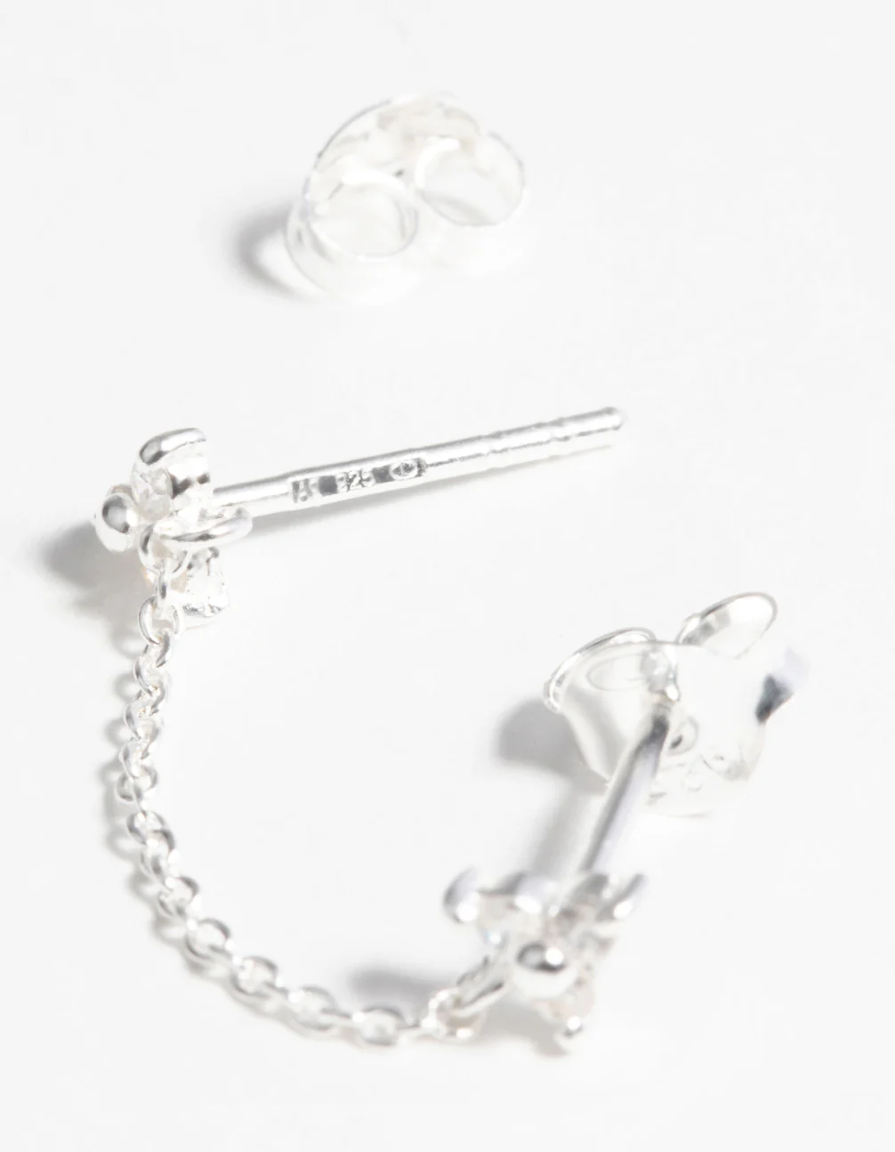 Sterling Silver Flower Stud Earrings - Image 5