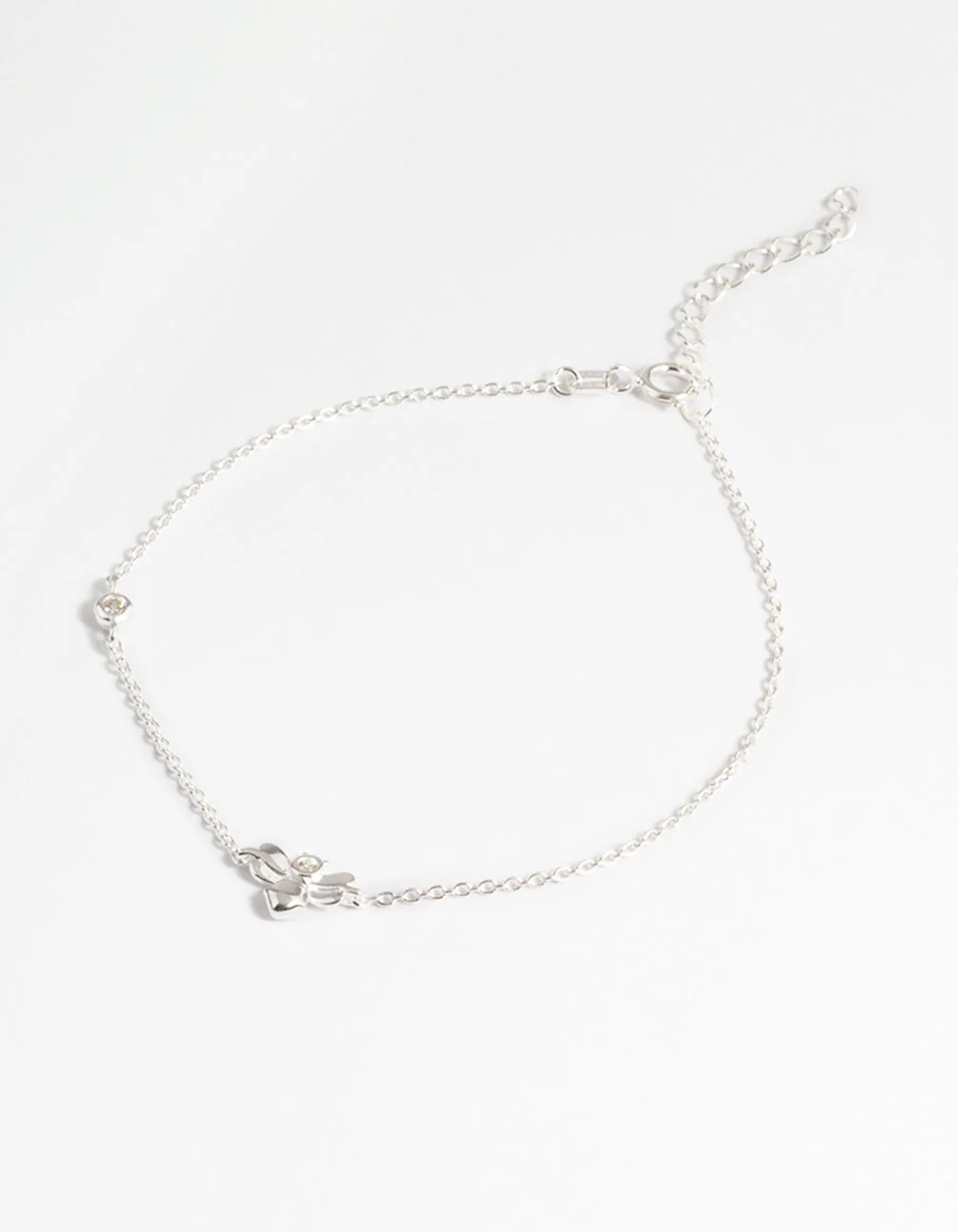 Sterling Silver Cubic Zirconia Bee Bracelet