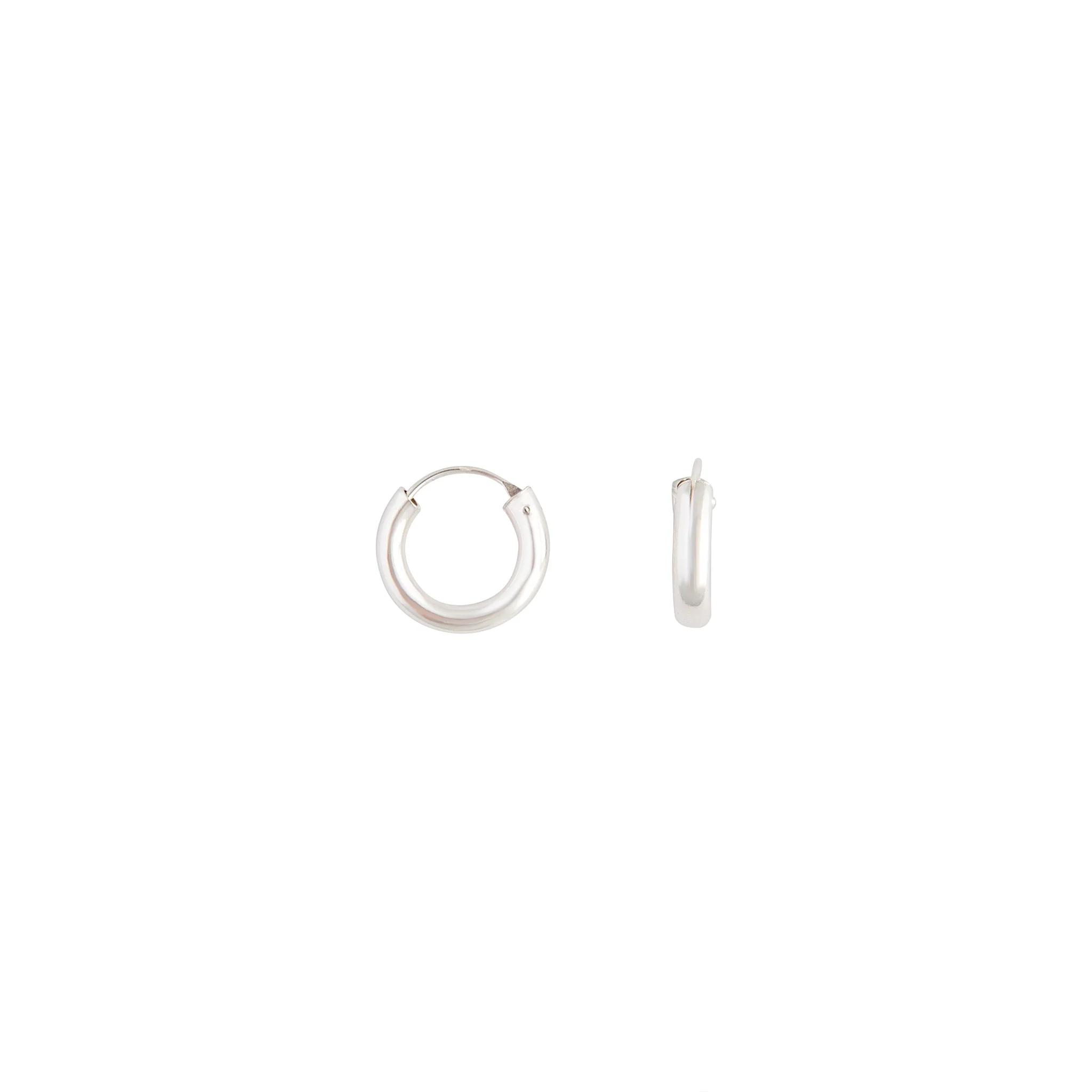 Sterling Silver Chunky Huggie Earrings - Image 6